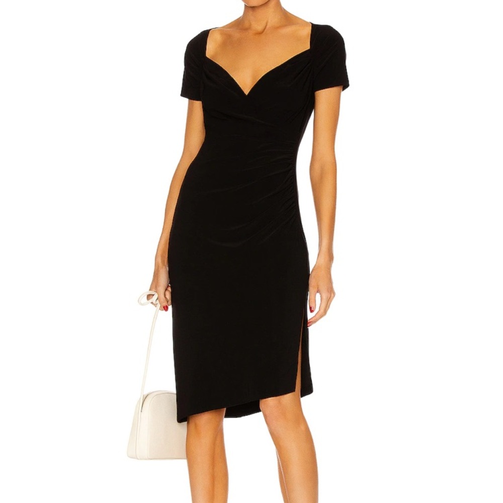 Norma Kamali Sweetheart Side Drape Dress